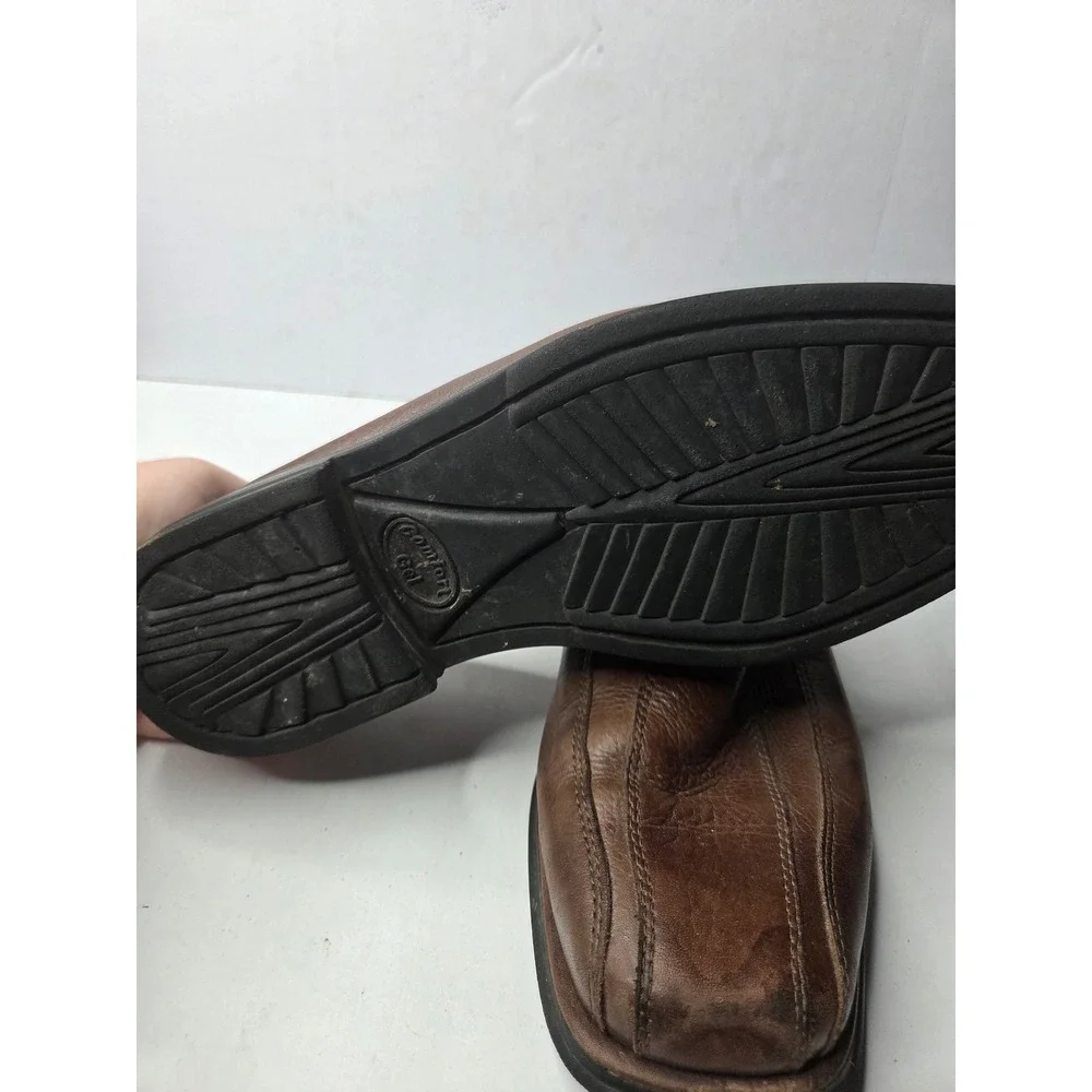 Nunn Bush Brown Leather Slip On Loafers Mens‎ 8.5 D Comfort Gel 533 Brazil